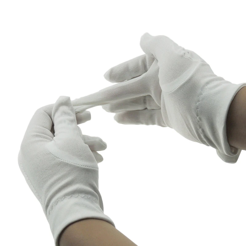 

AIDACOM 1 Pair Ceremonial Cotton Gloves 100% Cotton White Color CR0421-1 Safety Gloves