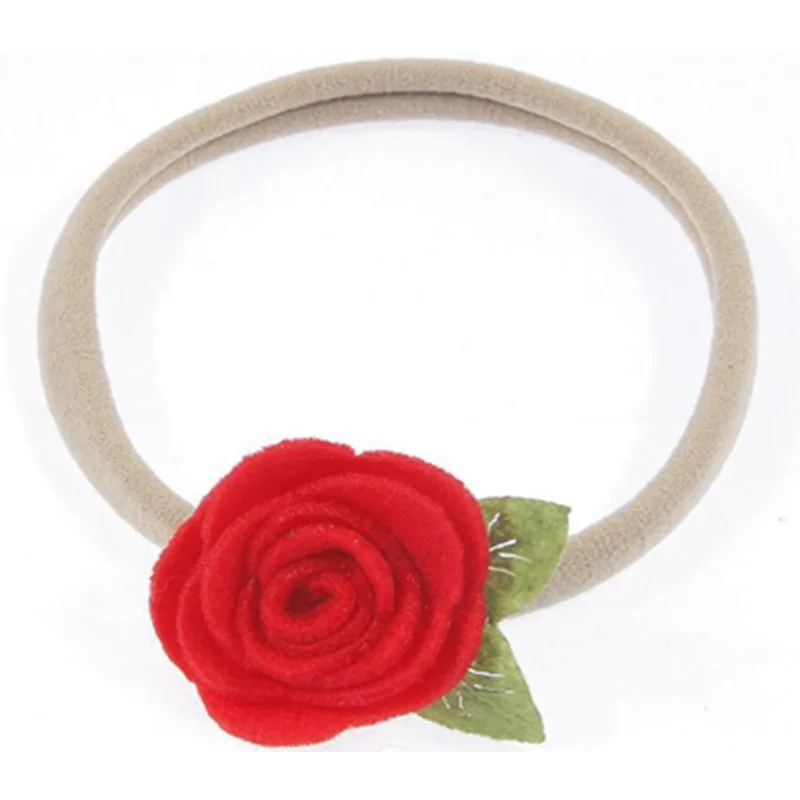 

Горячая Распродажа нейлоновая повязка на голову для детей Войлок, повязка на голову с цветком для маленьких девочек, аксессуары для волос, Детская повязка на голову цветка войлока нейлоновая повязка на голову