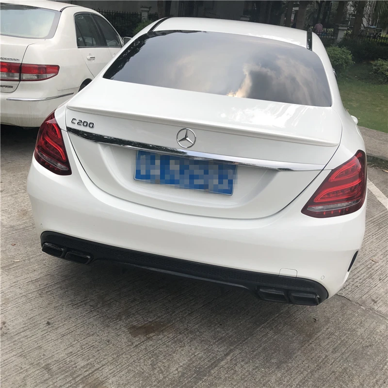 Для Benz W205 спойлер- c-класса C180 200 260 300 C63 высокое качество ЗСК "ABS Материал заднего крыла Цвет задний спойлер