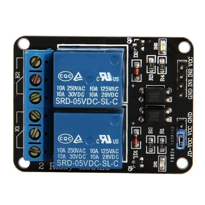 Профессиональные Электрические запчасти 5 в 2 канальный релейный модуль щит для