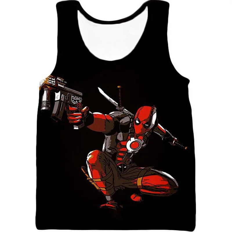ST-011 Дэдпул майка мужские спортивные Тэнк-топы Marvel 3D рубашка без рукавов забавные мужские s фитнес топы майки для бодибилдинга супер человек майка - Цвет: ST-011