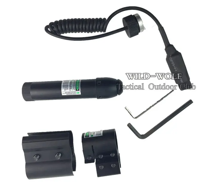 Тактический охотничий Регулируемый зеленый лазерный прицел задний