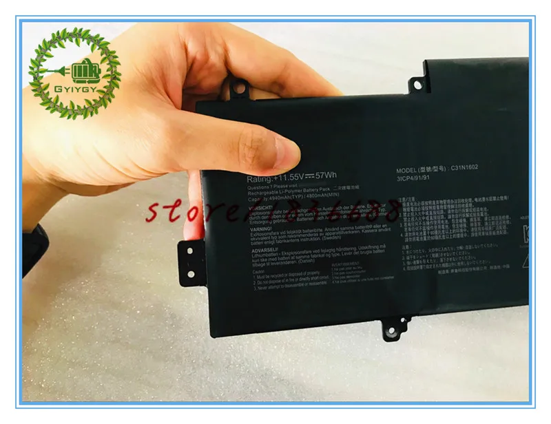 Ноутбук GYIYGY серии UX330 UX330UA UX330U 11 55 в 57wh C31N1602 | Компьютеры и офис