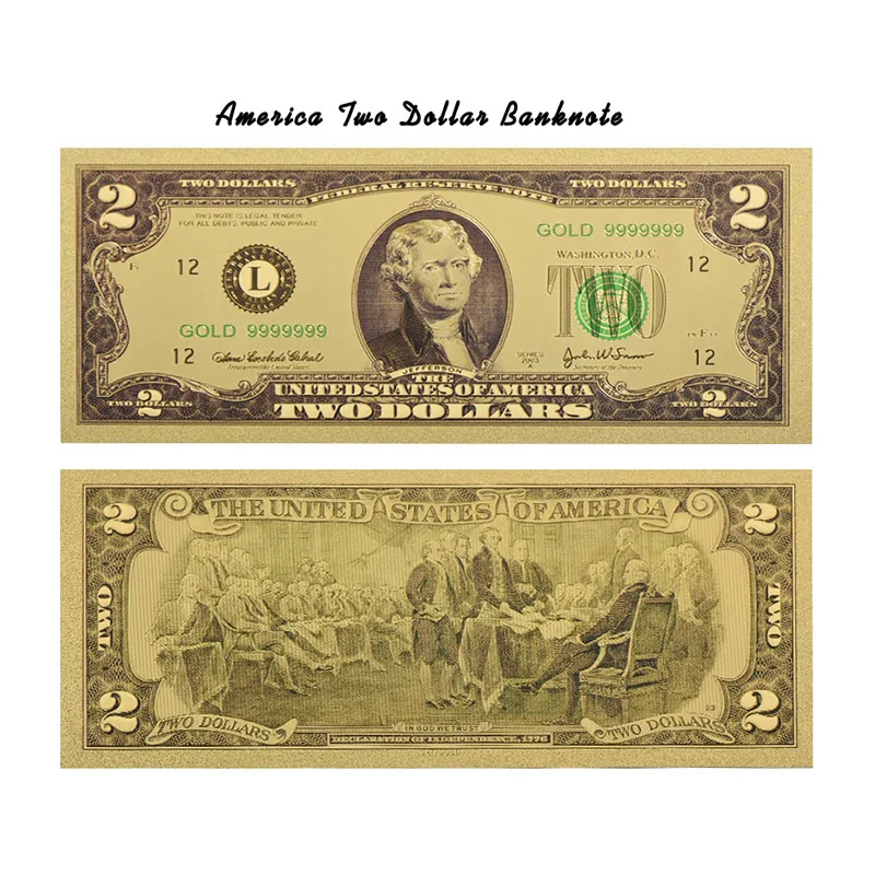 WR деловой сувенир подарки американские Красочные золотые банкноты уникальные