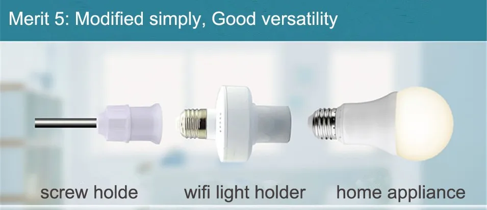Sonoff Slampher E27 WiFi светильник-держатель RF 433 МГц беспроводной Wifi переключатель умный дом для Alexa Google Home приложение дистанционное управление