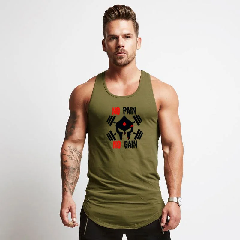 Mens Running Vest Gym Sleeveless Shirt Summer Slim Tank M-XXL 2021 Men Sport Top New Workout Training Man Singlet | Спорт и