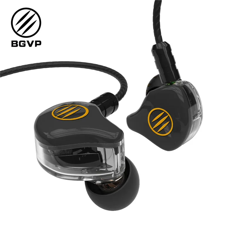 BGVP DS1 PRO HIFI наушники 1DD+ 2BA гибридная технология в уши IEM типы OCC с микрофоном/OCC покрытием с серебром без микрофона MMCX кабель