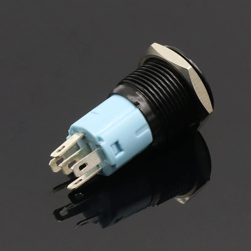 Светодиодный металлический кнопочный переключатель со светодиодной