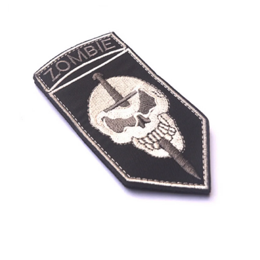 3D Embroidery Patches Loop And Hook Rank Stickers Zombie Hunter Tactical Team Chest Patch | Дом и сад