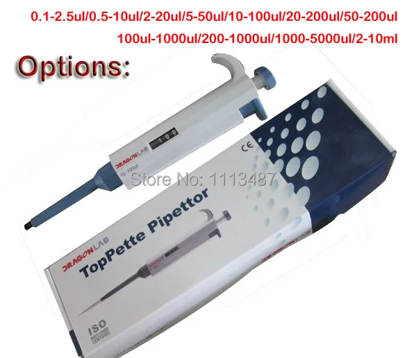 

Single Channel Manual Lab Adjustable Volume Pipeta Monocanal Pipette TopPette Variable Options
