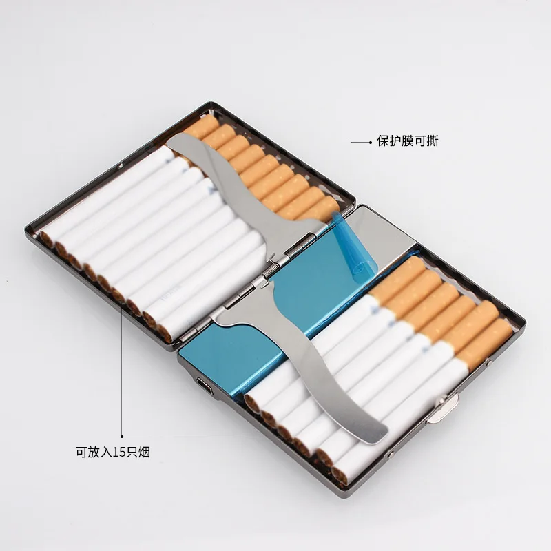 Креативный чехол для сигарет с зажигалкой ветрозащитные USB зажигалки