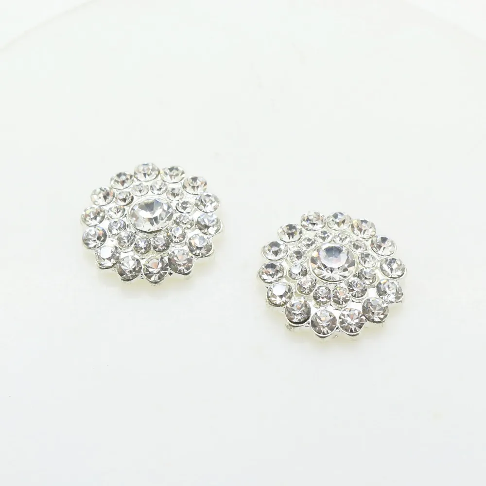

YWXINXI Direct sales 10pcs/lot20MM Round Rhinestone Jewelry Craft Decoration Materials DIY Wedding Embellishment Buckle