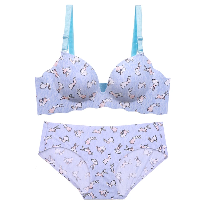 Комплект нижнего белья для молодых девушек бесшовный бюстгальтер с маленькой