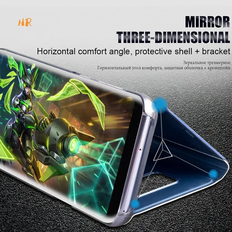 Чехол для samsung Galaxy J4 премьер +/J415 крышка Зеркало флип Smart Case J6 +/J610/J6prime J2Prime/G530