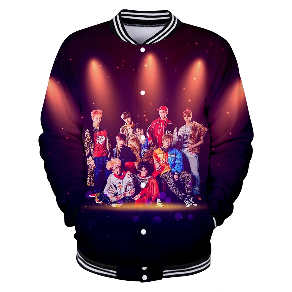 3D NCT Корейская группа бейсбольная куртка пара Kpop хип хоп Осень Зима дышащая