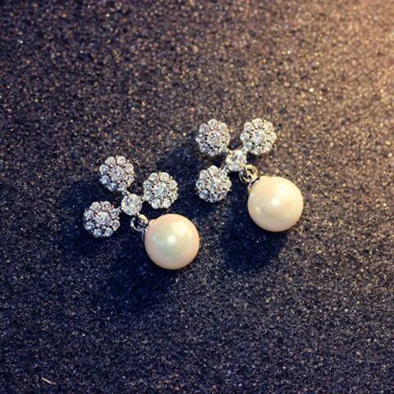 2017 Новое Прибытие БОЛЬШОЙ Циркония Серьги Длинные Большой Кисточкой Серебро S925