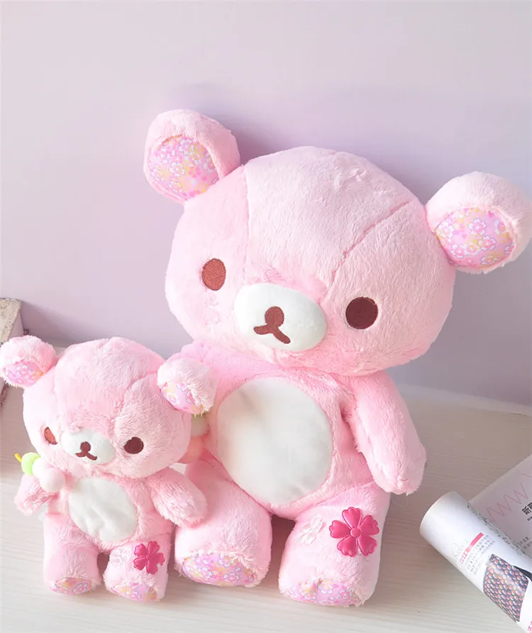 22/36 см Kawaii Сакура розовый медведь плюшевые игрушки Rilakkuma мишки Куклы Мягкие Животные детская подушка для девочек подарок на день рождения Домашний декор