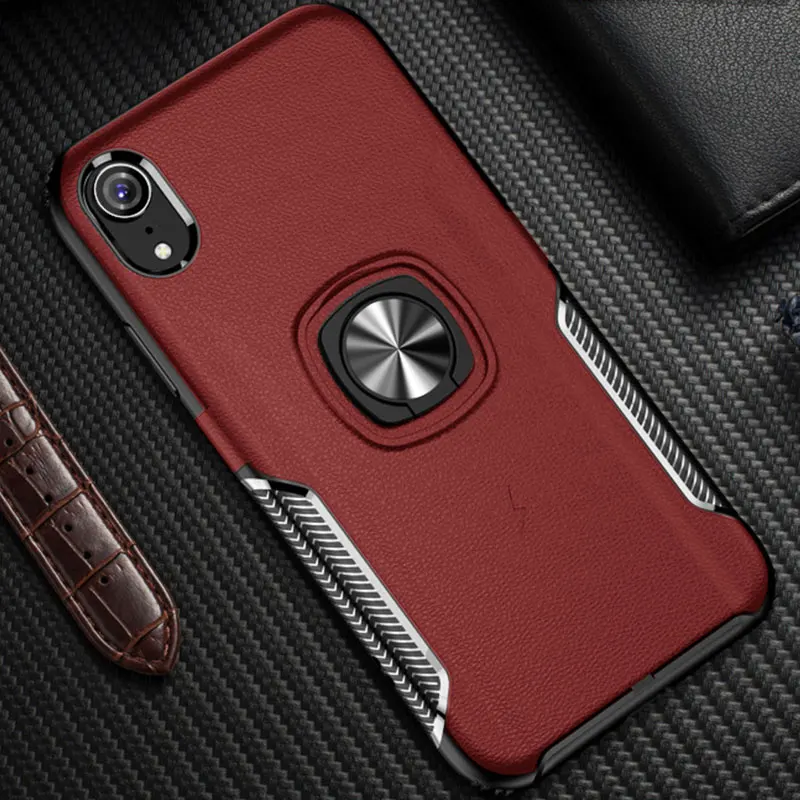 Чехол для iPhone 11 Pro Max с кольцом пальцев и подставкой анти-осенний чехол 6 7 8 6s plus XR XS