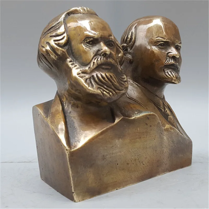 

Great Communist Marx And Lenin Bust Bronze Statue Carl Karl Heinrich Marx Bronze Figurines Art Craft Home Decoration Accessories