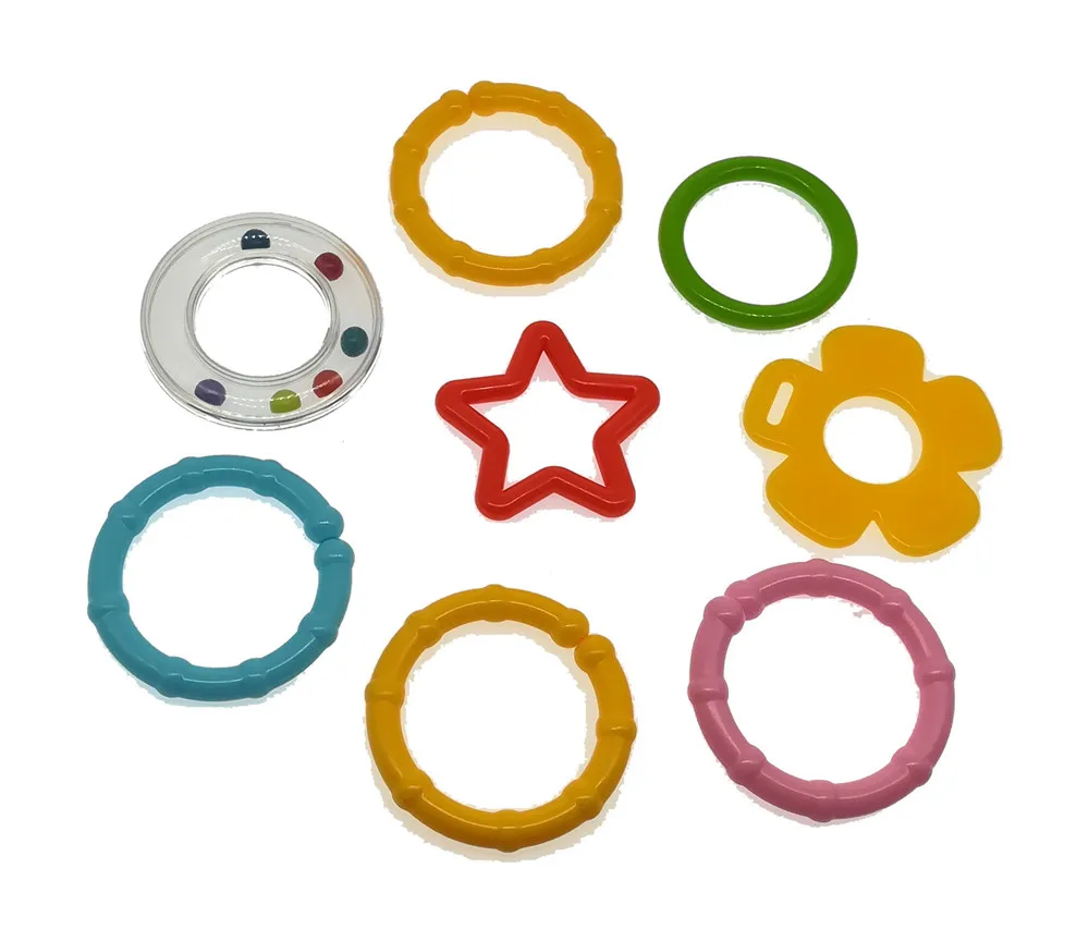 8 шт./детский зубное кольцо красочные жевательные Прорезыватель для зубов