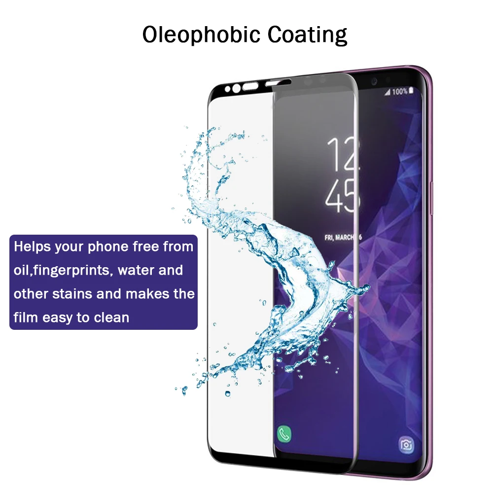 Защитное стекло 9H для Samsung Galaxy S9 Plus закаленное защита экрана изогнутая 3D пленка |