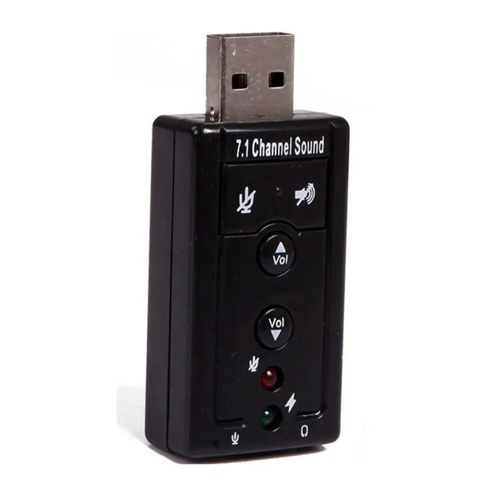 7 1 внешняя звуковая карта USB со штекером 3 5 мм аудиоадаптер для наушников микрофон