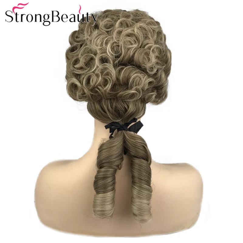 10T122 StrongBeauty кудрявый парик синтетические коричневые парики средней длины волос термостойкий женский парик - Цвет: 10T122