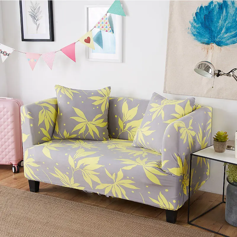 1 шт. цветок лист шаблон мягкий стрейч диван Обложка Home Decor спандекс чехлы для