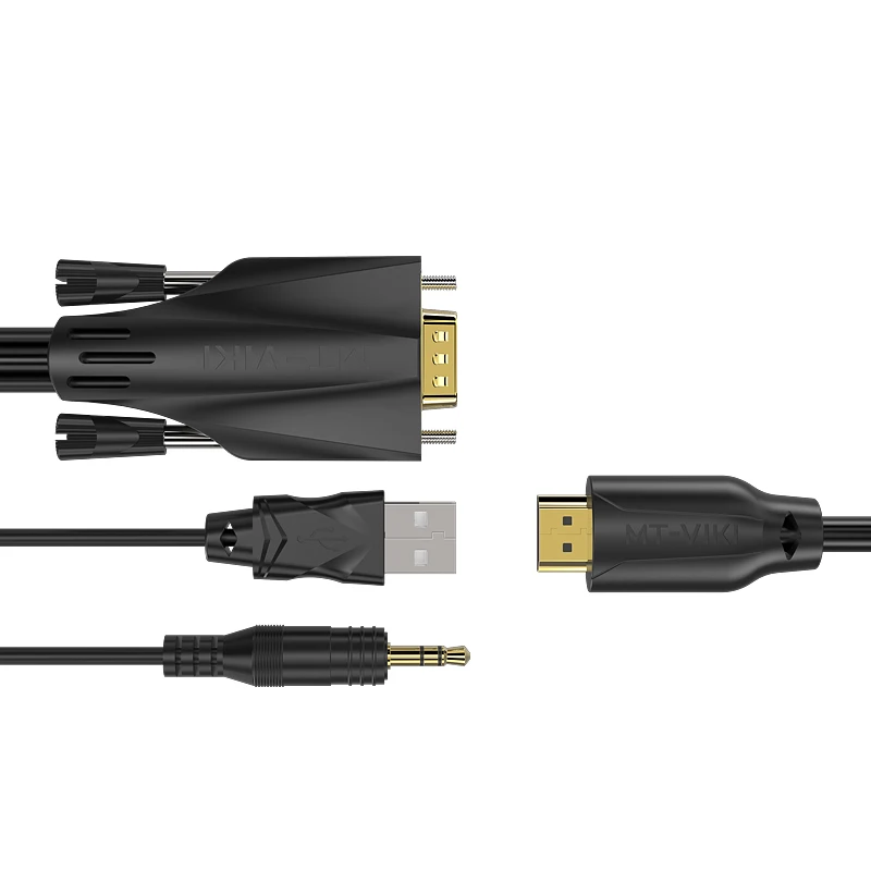 Адаптер для кабеля MT Viki VGA + Audio HDMI USB источник питания 1080P VGA2HDMI конвертер 1 2 м 8 3 5