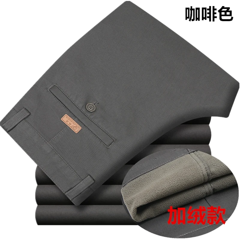 Зимние осенние мужские штаны, флисовые теплые 6XL 7XL 8XL 9XL 10XL, большие размеры, платье большого размера, повседневный костюм, брюки цвета хаки, бизнес