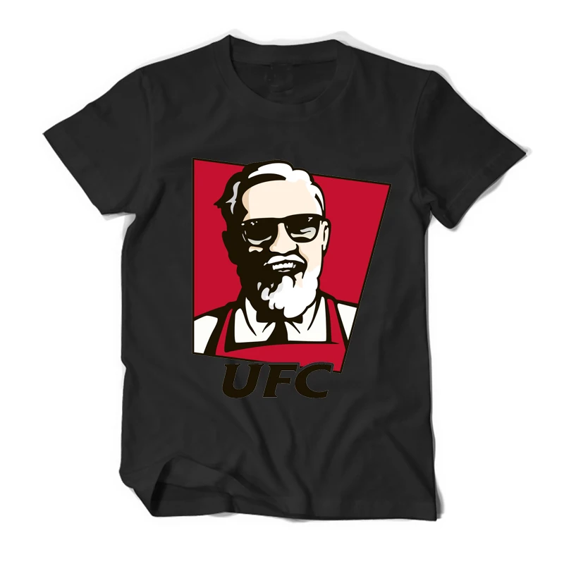 JP0039 Летняя футболка Conor McGregor UFC KFC Colonel Harland Sanders с креативным дизайном, футболка с коротким рукавом, мужские хлопковые футболки, забавная футболка - Цвет: JP0039