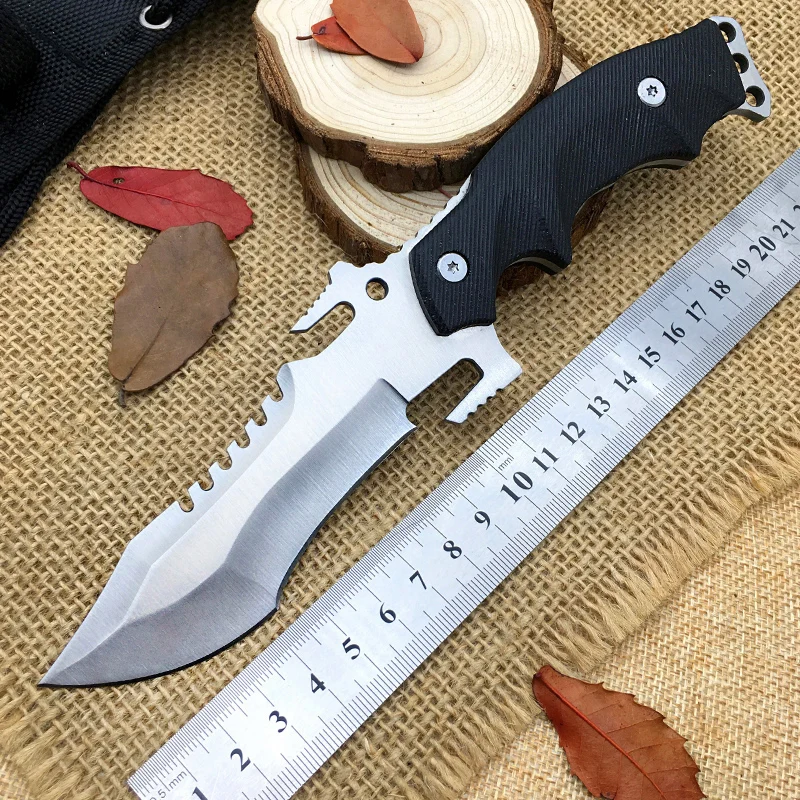 Открытый охотничий нож тактический ножи выживания фиксированный лезвие G10 ручка