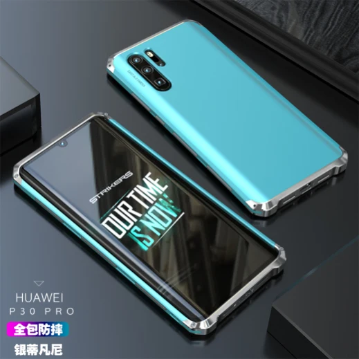 P30 PRO Green Silver Высококлассный противоударный чехол для huawei P30PRO с металлической рамкой из поликарбоната, бампер из алюминиевого сплава P30 Pro, Текстурированный чехол - Цвет: P30 PRO Green Silver