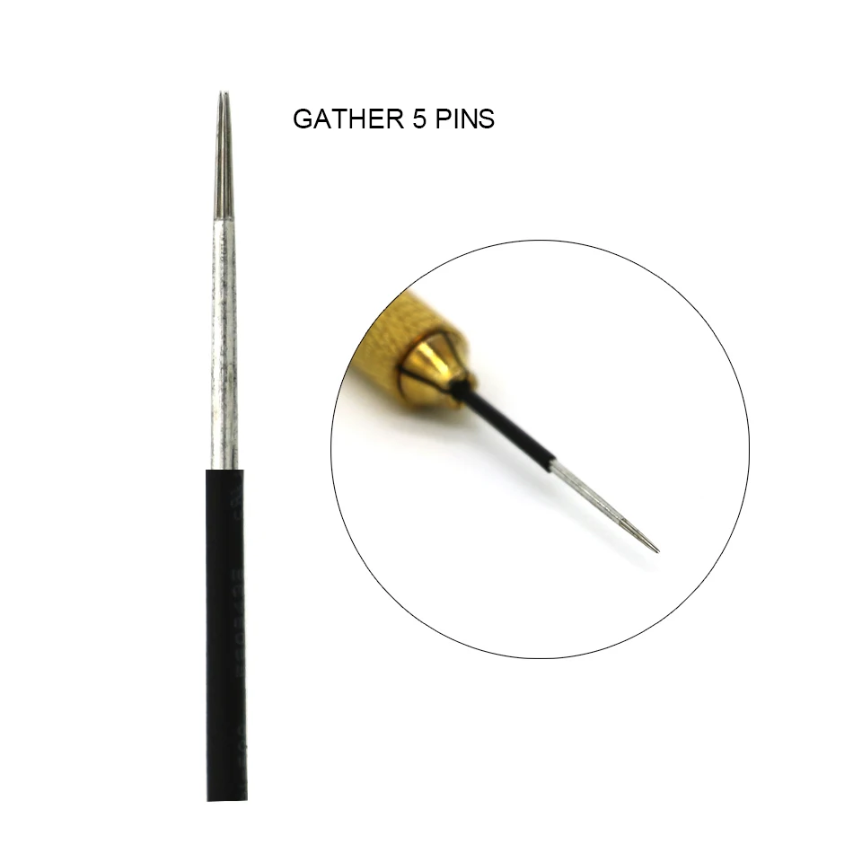 50 шт. смешивания 3/5 Pin Microblading затенение лезвие иглы татуировки однорядные туман