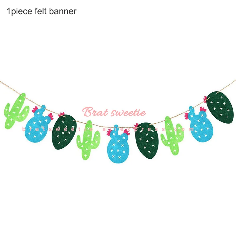 Cactus banner Гирлянда из ламы и кактуса, флаги ламы, баннеры из альпаки, вечерние украшения для комнаты, вечерние принадлежности для фотосессии - Цвет: Cactus banner