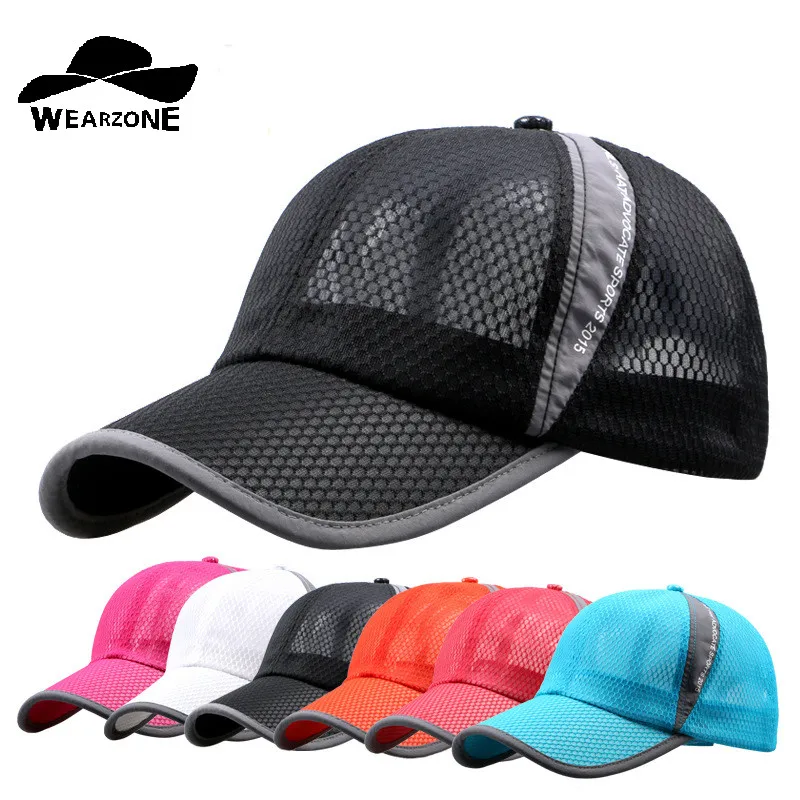 

2017 New Summer Breathe Freely Mesh Baseball Cap Men Sun Hats Bone Cap with 4 Colors