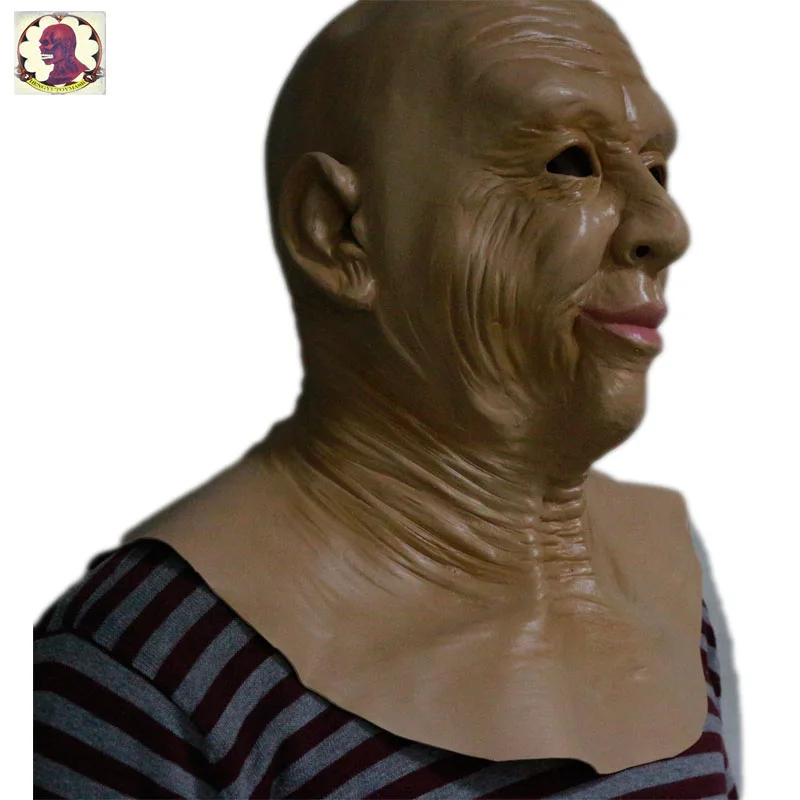 2018 реалистичные латексные маски страшная опора маска для пожилых людей полная