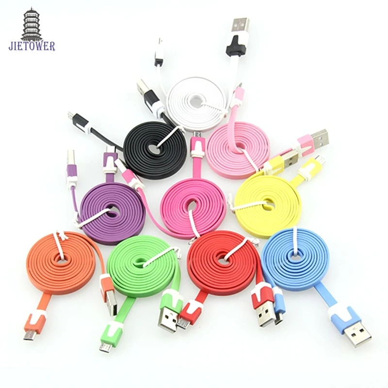 300 шт./лот Micro 5pin v8 USB плоский кабель для синхронизации данных и зарядки 1 м 2 3 шнур