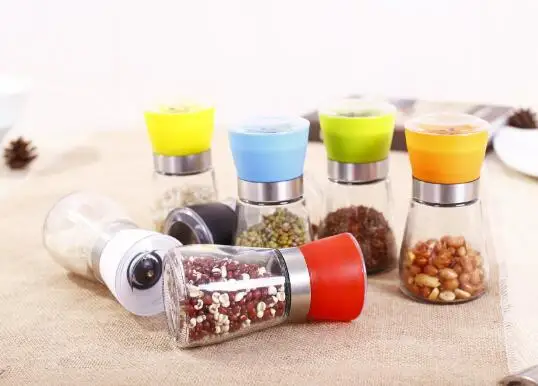 Free shipping 40 pcs lot Salt and Pepper mill grinder Glass Shaker Spice Container Condiment Jar Holder | Дом и сад