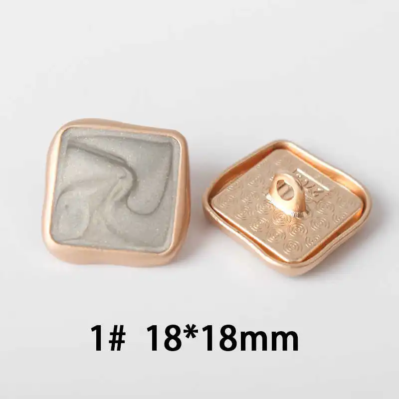No1 18mm Горячий масляный фиолетовый/зеленый/розовый 5 шт. диаметр 18 мм-30 мм золотистые металлические пуговицы, аксессуары для одежды, рубашки, брендовые пуговицы для пальто, Q18 - Цвет: No1 18mm