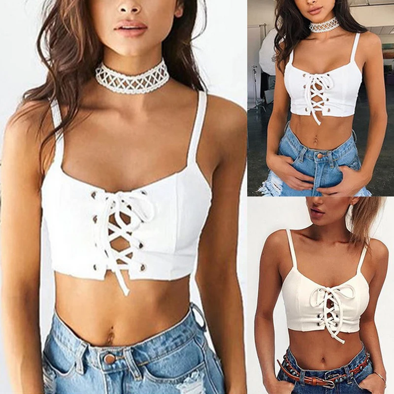 Летняя Сексуальная Бюстье рубашка укороченная белая женская 2017 короткая блузка