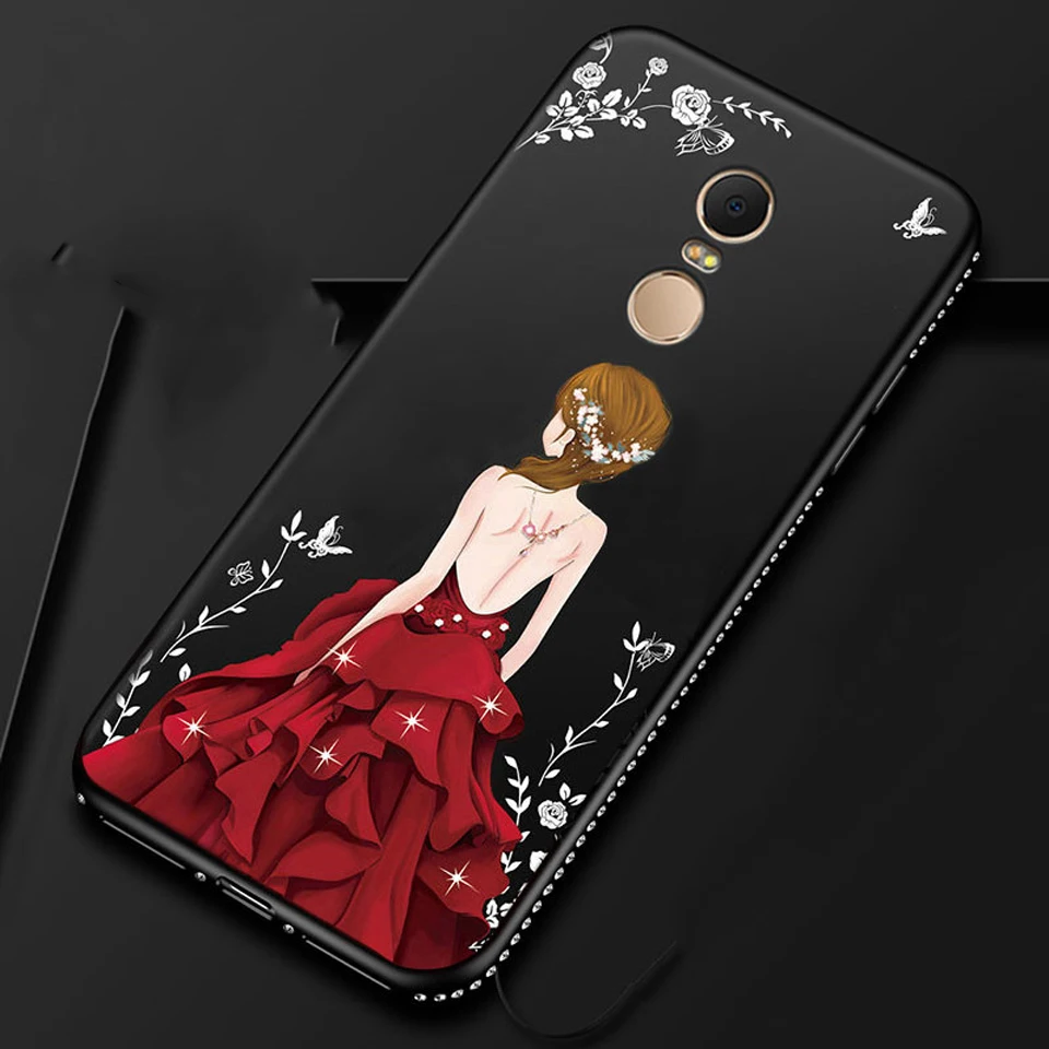 Свадебное платье Алмазный блестящий чехол для XiaoMi RedMi 5 Plus 6A 5A 4A 6 Pro S2 Note 4X 4 TPU 8 Lite MAX