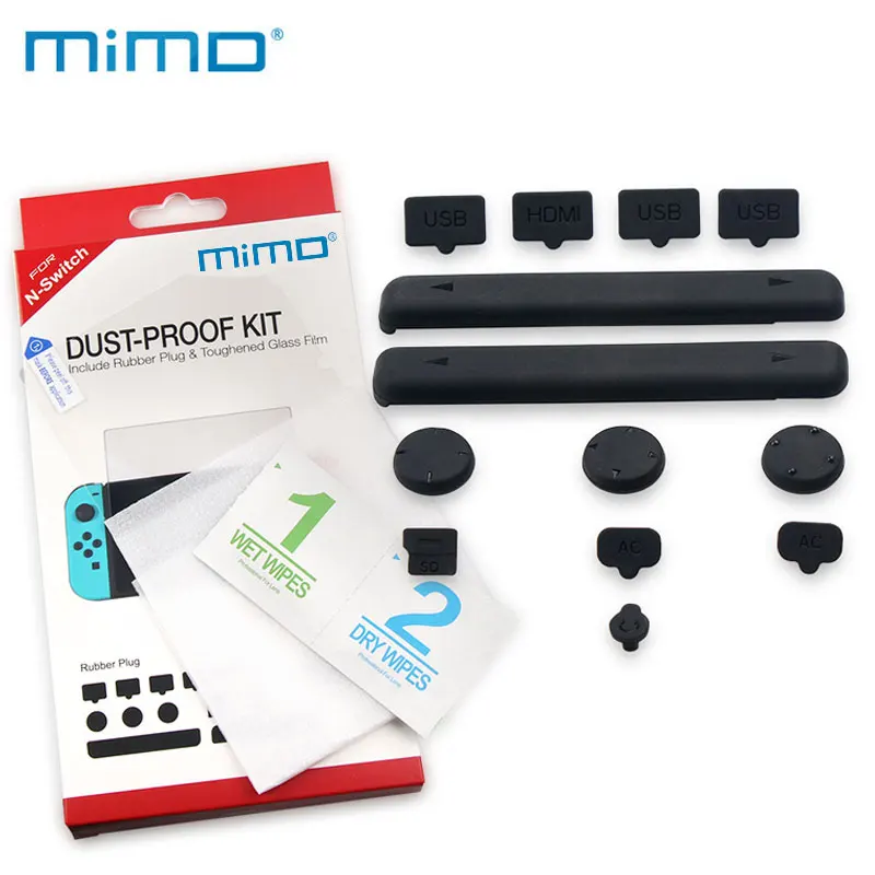 MIMD Пылезащитно Комплект Резины Вилка & Закаленное Стекло Фирмы Nintendo