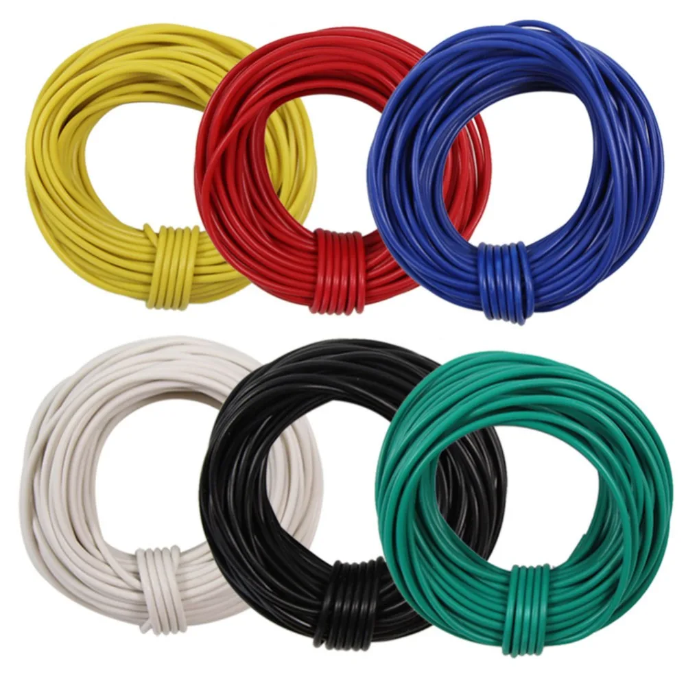 6 рулонов 60 метров 1 0 AMP 26AWG 5 24AWG 3 21AWG многожильный комплект для строительства