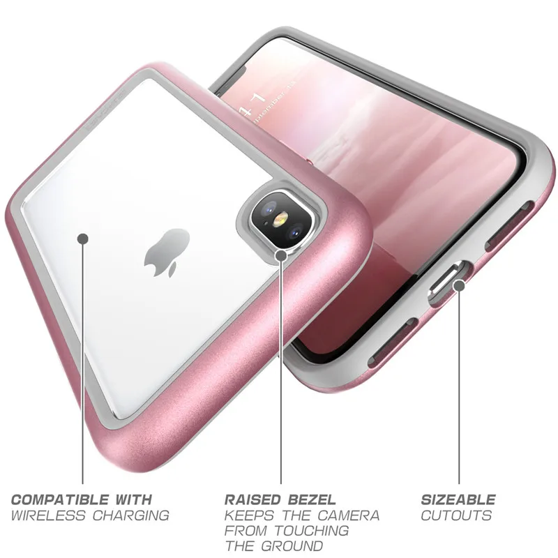 Для iphone X XS чехол SUP чехол UB Стиль Премиум гибридный защитный ТПУ бампер+ PC Прозрачный чехол на заднюю панель для iphone X Xs 5,8 дюймов