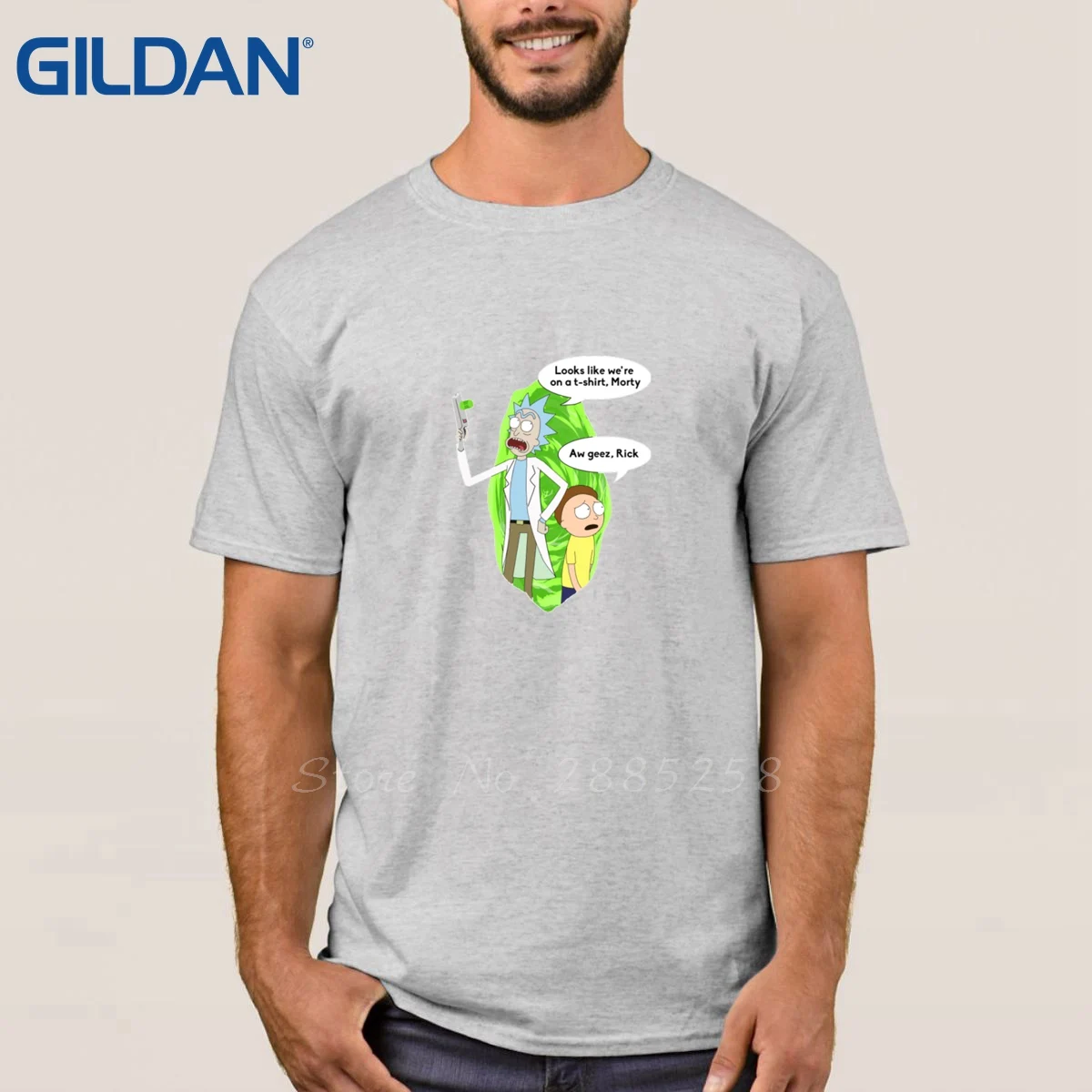 Hip T-Shirts Men Ripple Junction Rick And Morty Ship Dumping Gray Tee Shirts Cotton Animal | Мужская одежда