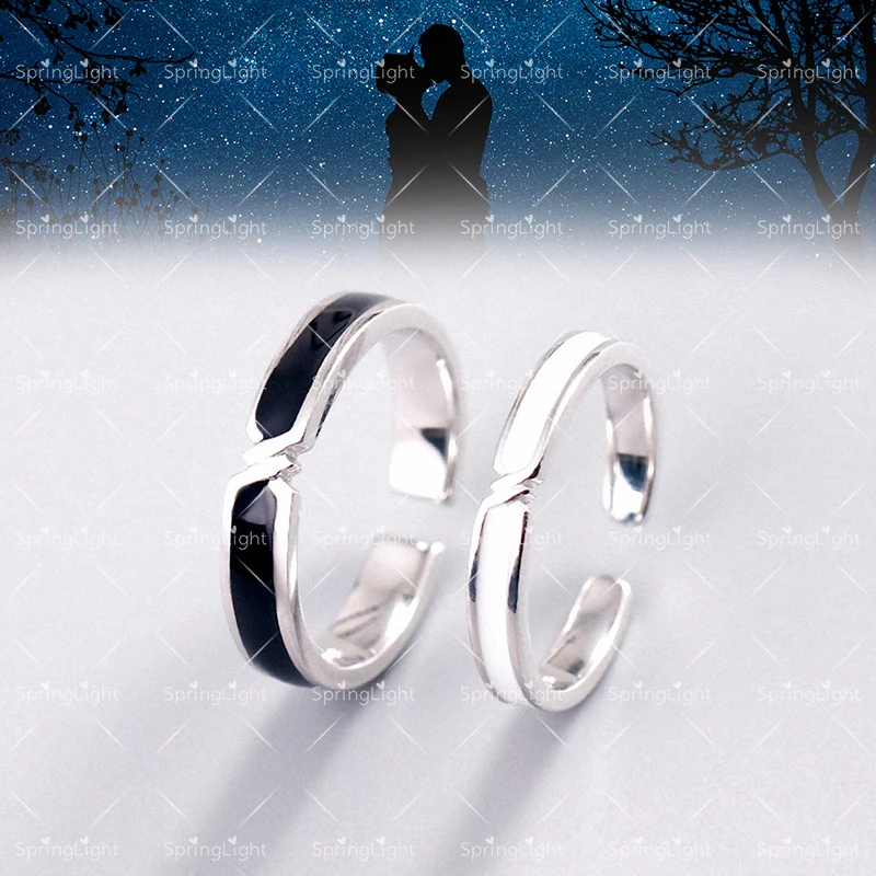 Pair Ring Весеннее светящееся пенопластовое дизайнерское Кристальное кольцо с натуральным 925 пробы, серебряным синим хвостом, кольца с драгоценными камнями для женщин, ювелирное изделие, подарок для дам - Цвет камня: Pair Ring