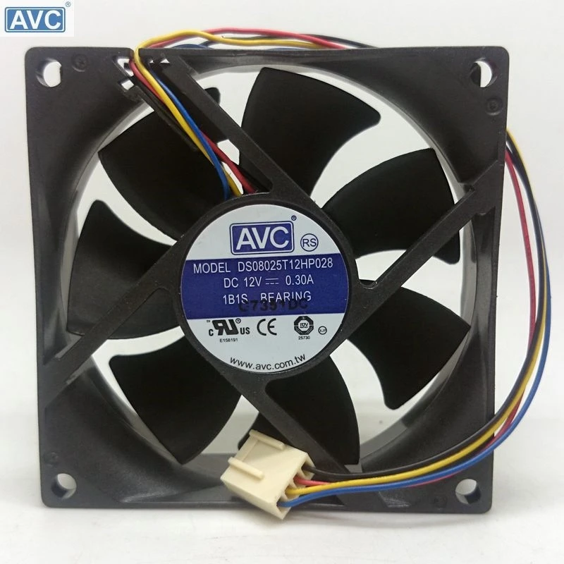 Оригинальный DS08025T12HP028 для AVC 8025 0.3A 12V Вентилятор охлаждения 4 провода ШИМ