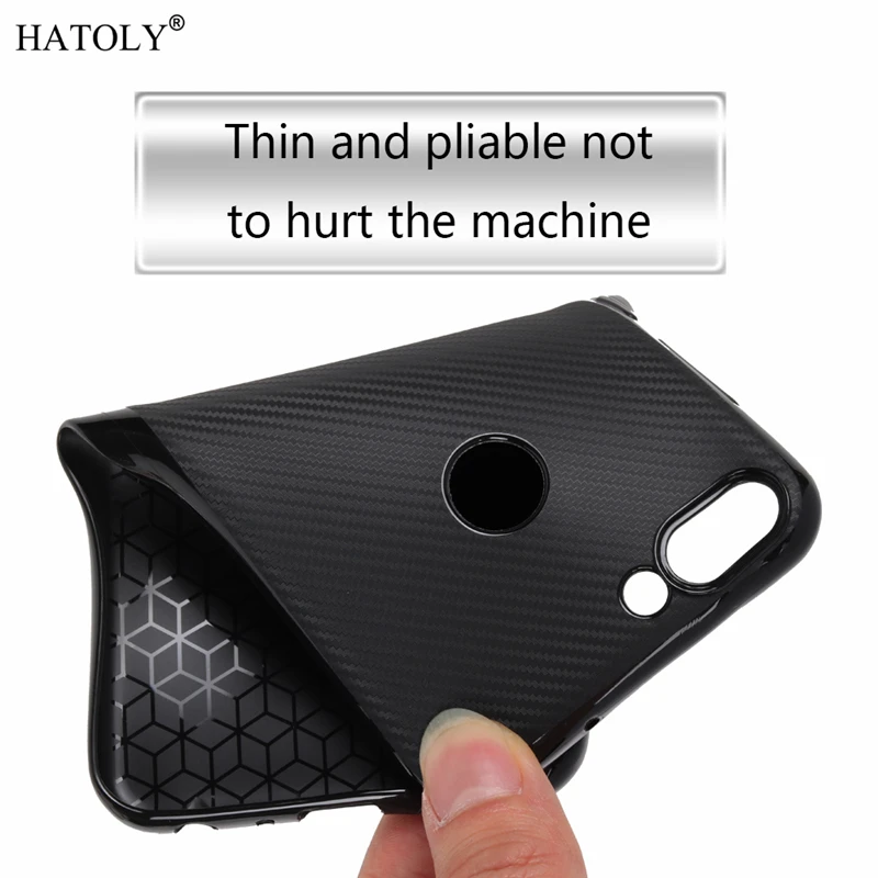 Чехол HATOLY для Huawei P Smart Ультратонкий мягкий чехол-накладка из углеродного волокна
