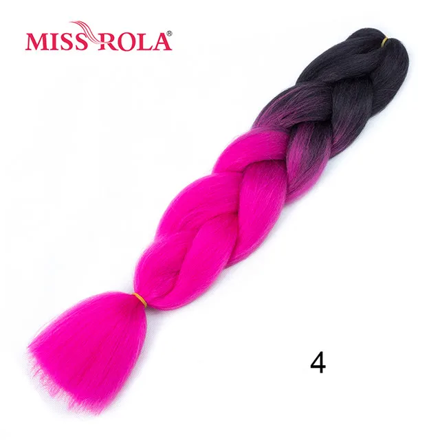 T1B/33/27 Miss Rola, 24 дюйма, крупное плетение, синтетические волосы для наращивания, 100 г, высокотемпературное волокно, Омбре, тон, вязание крючком, плетение волос 89 цветов - Цвет: T1B/33/27